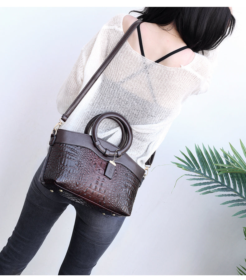 Matilda | Elegant Handcrafted Croco Leather Bag