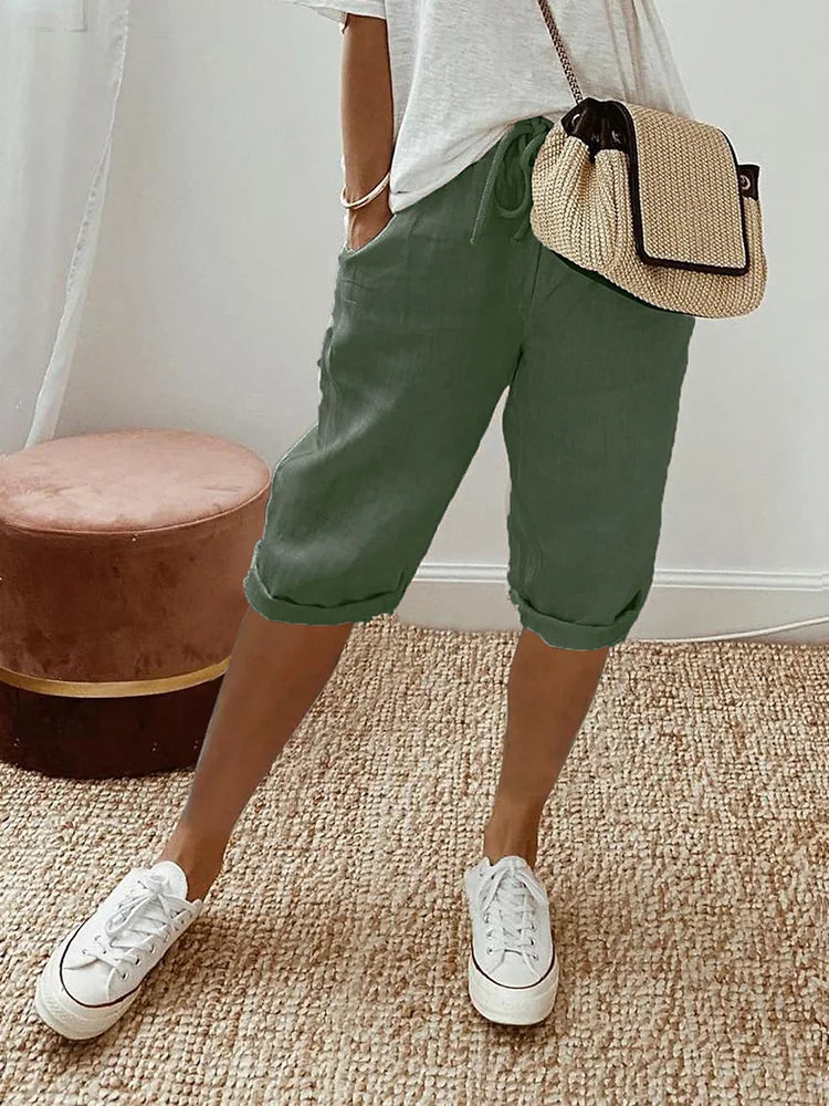 Rosa | Cotton and Linen Shorts for Women