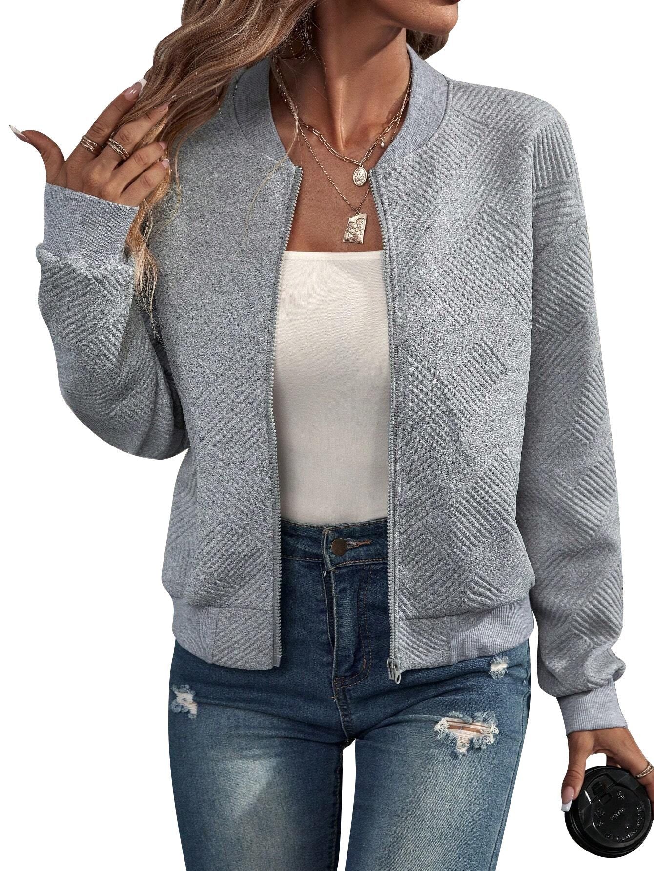 Elwira – Structural bomber jacket with zipper