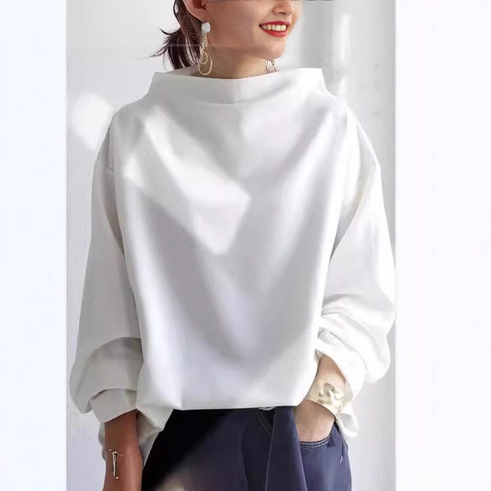 Elly | Soft Knit Top with High Collar