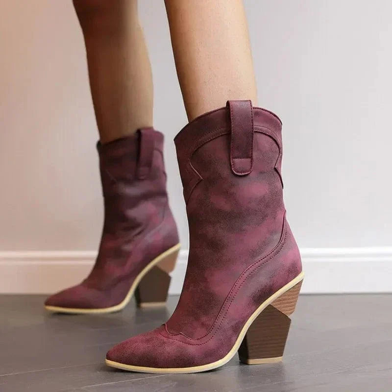 Halima Western Ankle Boots