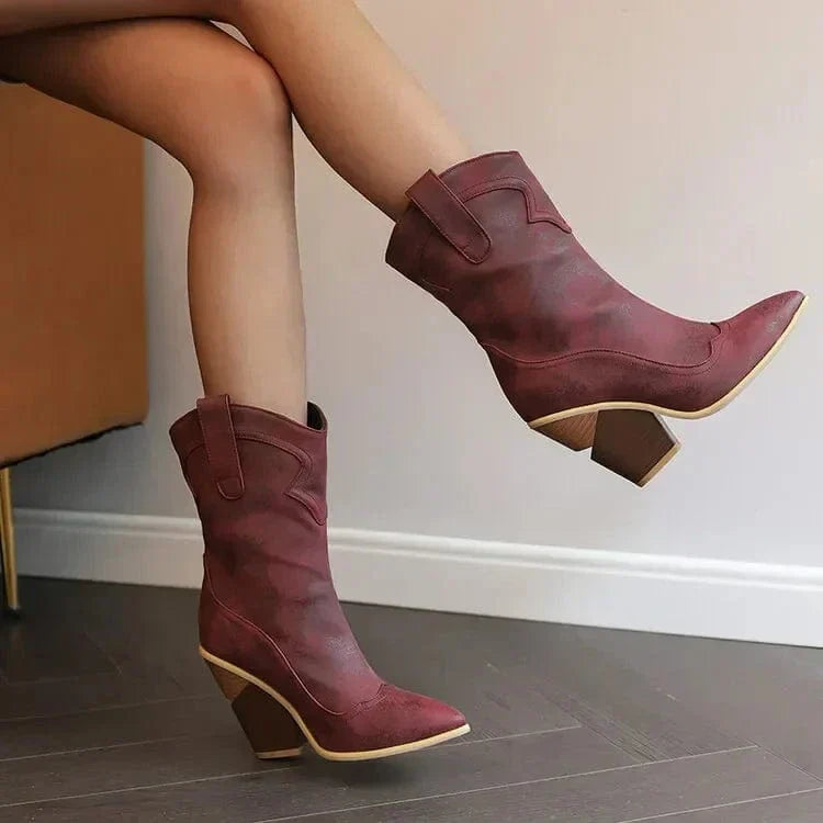 Halima Western Ankle Boots