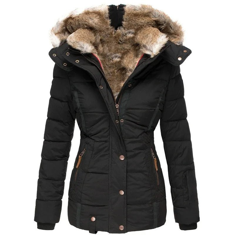 Marta | Warm Winter Coat with Fur Trim