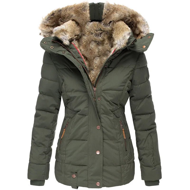 Marta | Warm Winter Coat with Fur Trim