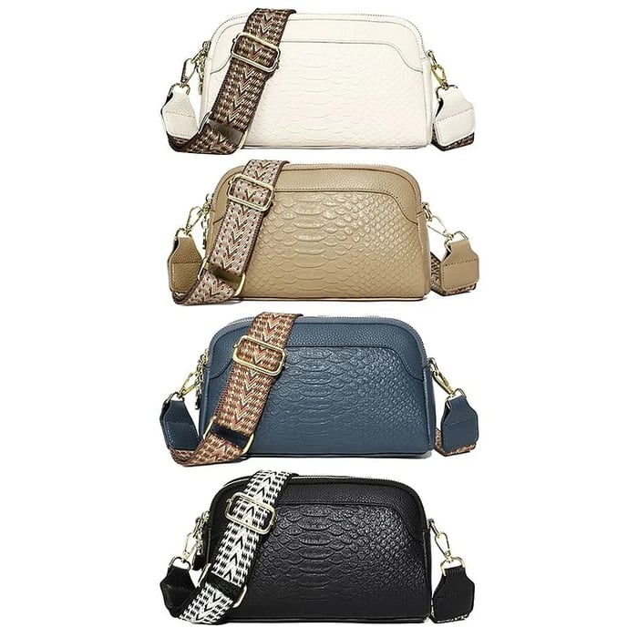Nathalie | Stylish Alligator Pattern Leather Shoulder Bag