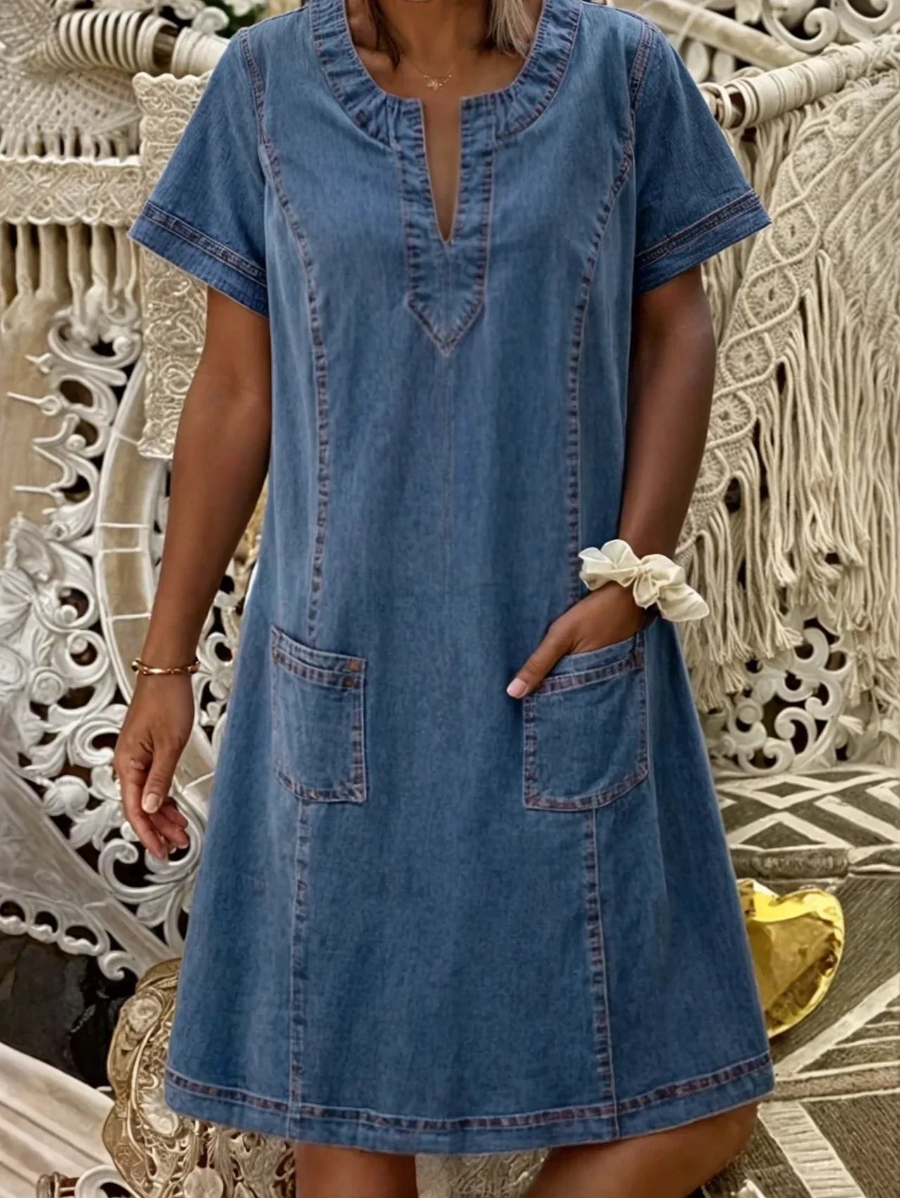 Lily | Soft Denim Dress