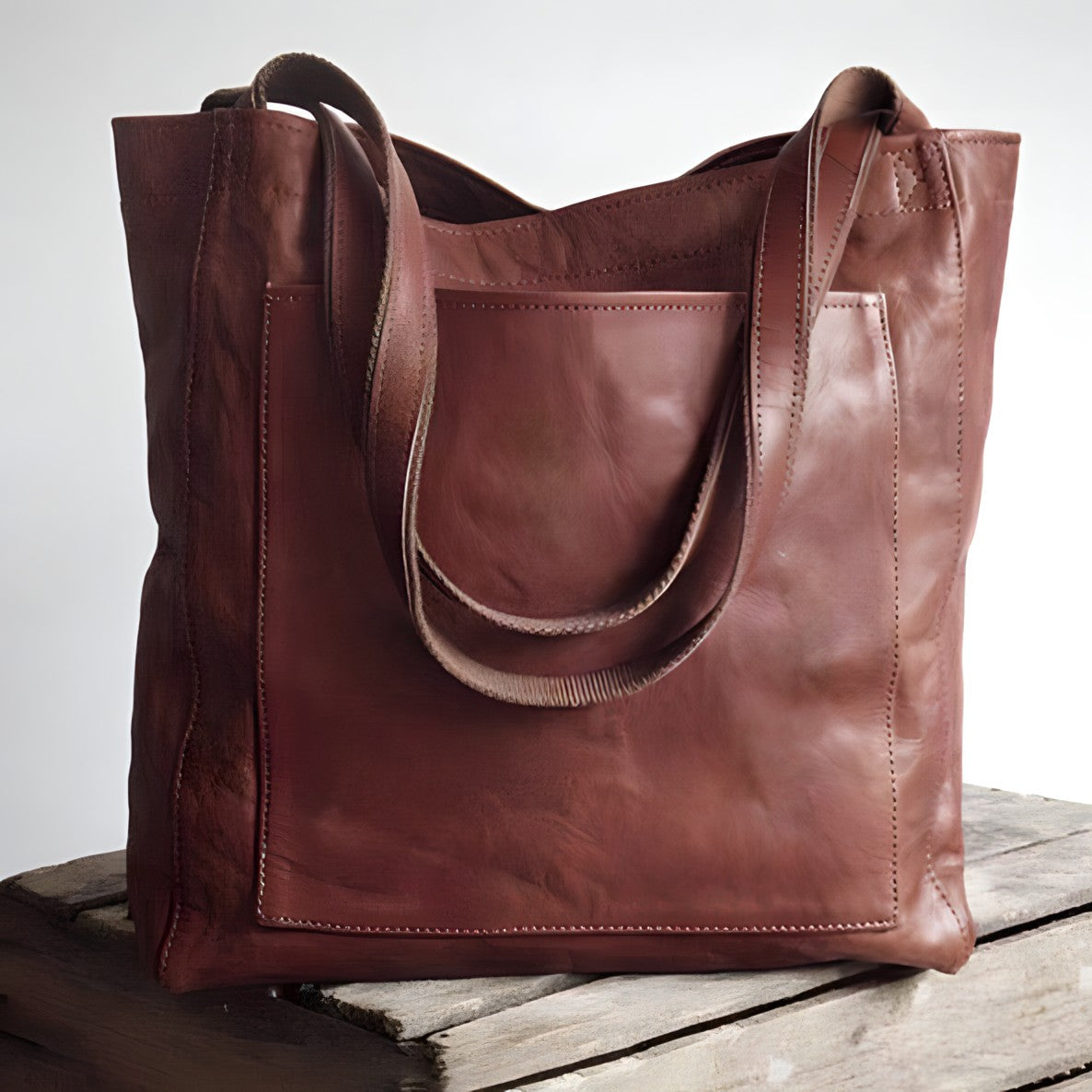 Frida | Handcrafted Leather Fabric Bag