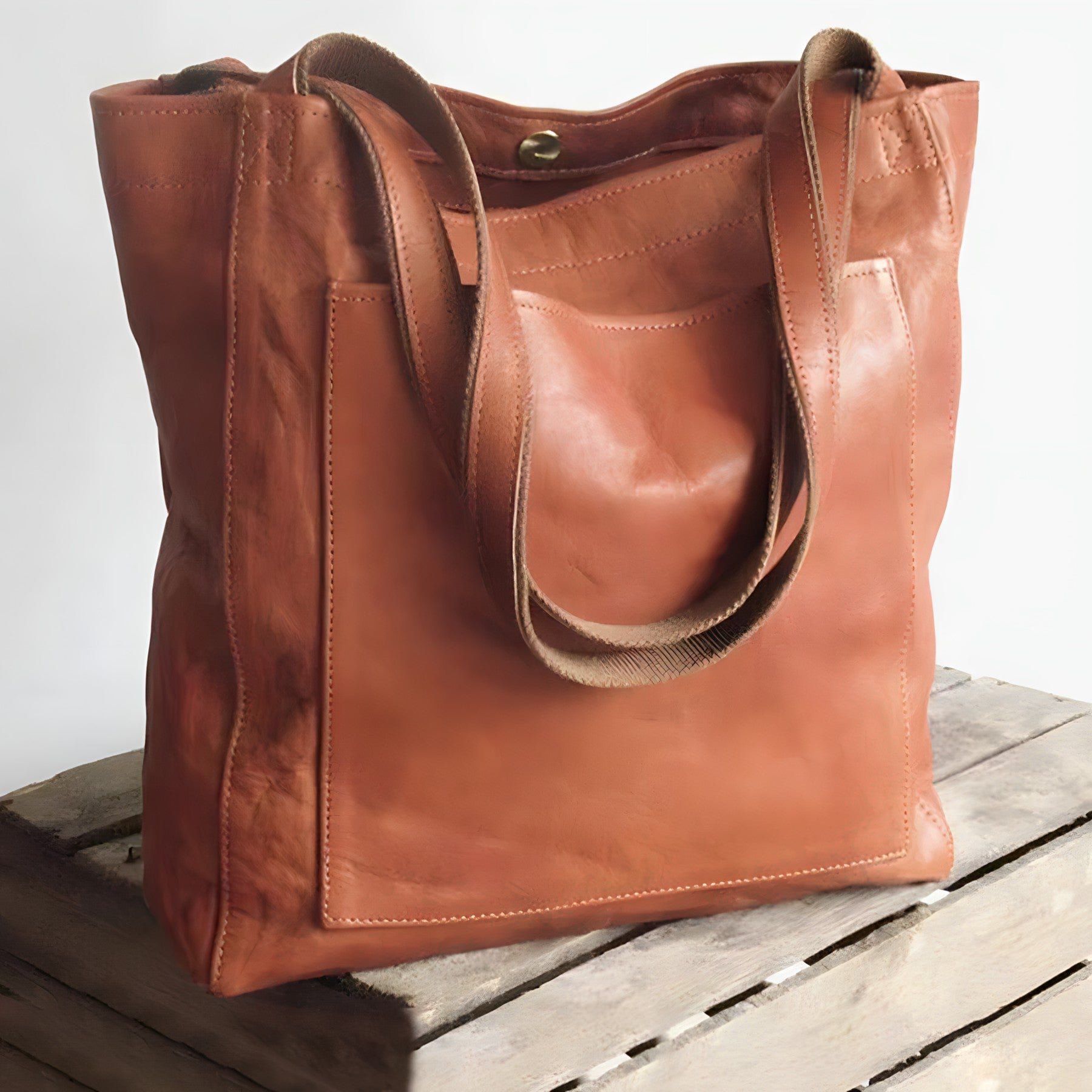 Frida | Handcrafted Leather Fabric Bag