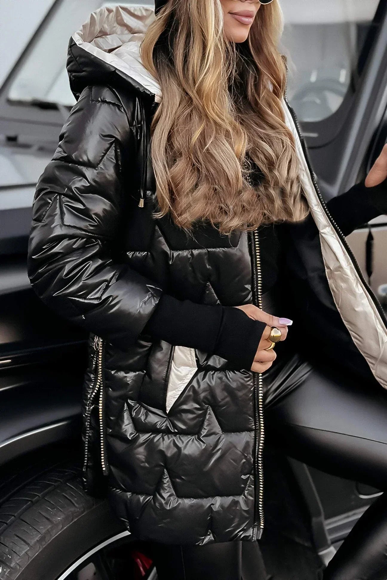 Irena™ - Elegant Winter Coat with Hood and Filling