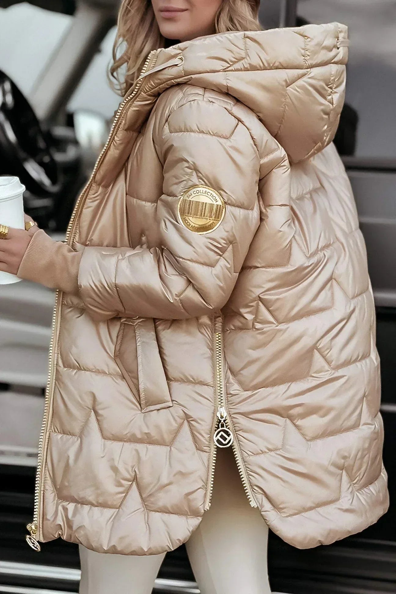 Irena™ - Elegant Winter Coat with Hood and Filling