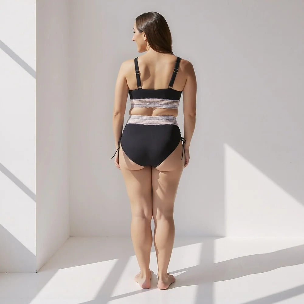 Noa – High-Waisted Bikini with Shaping Band