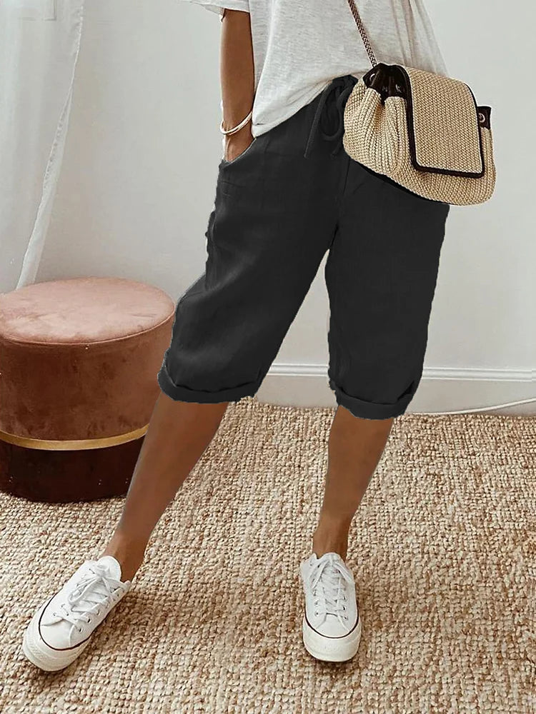 Rosa | Cotton and Linen Shorts for Women