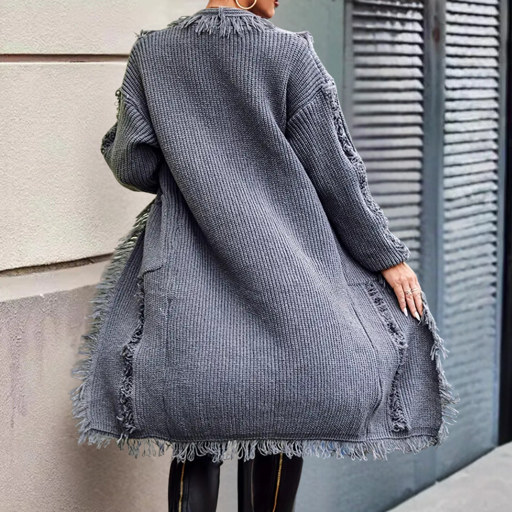 Raquela - Fashionable Long Knitted Cardigan