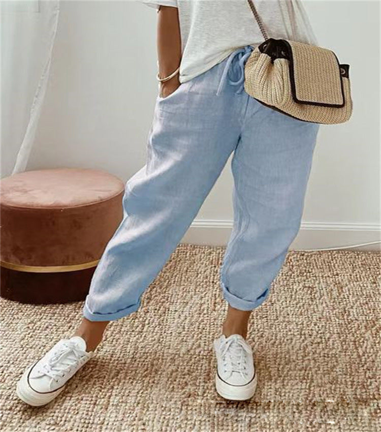 Amélie Cotton and Linen Pants