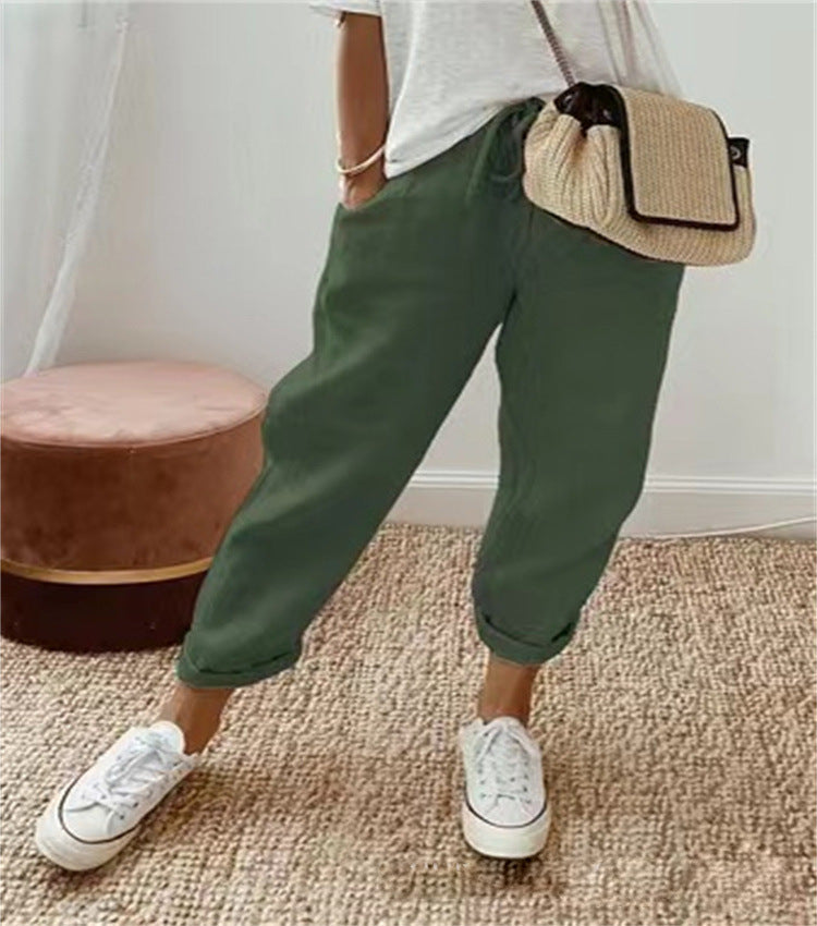 Amélie Cotton and Linen Pants