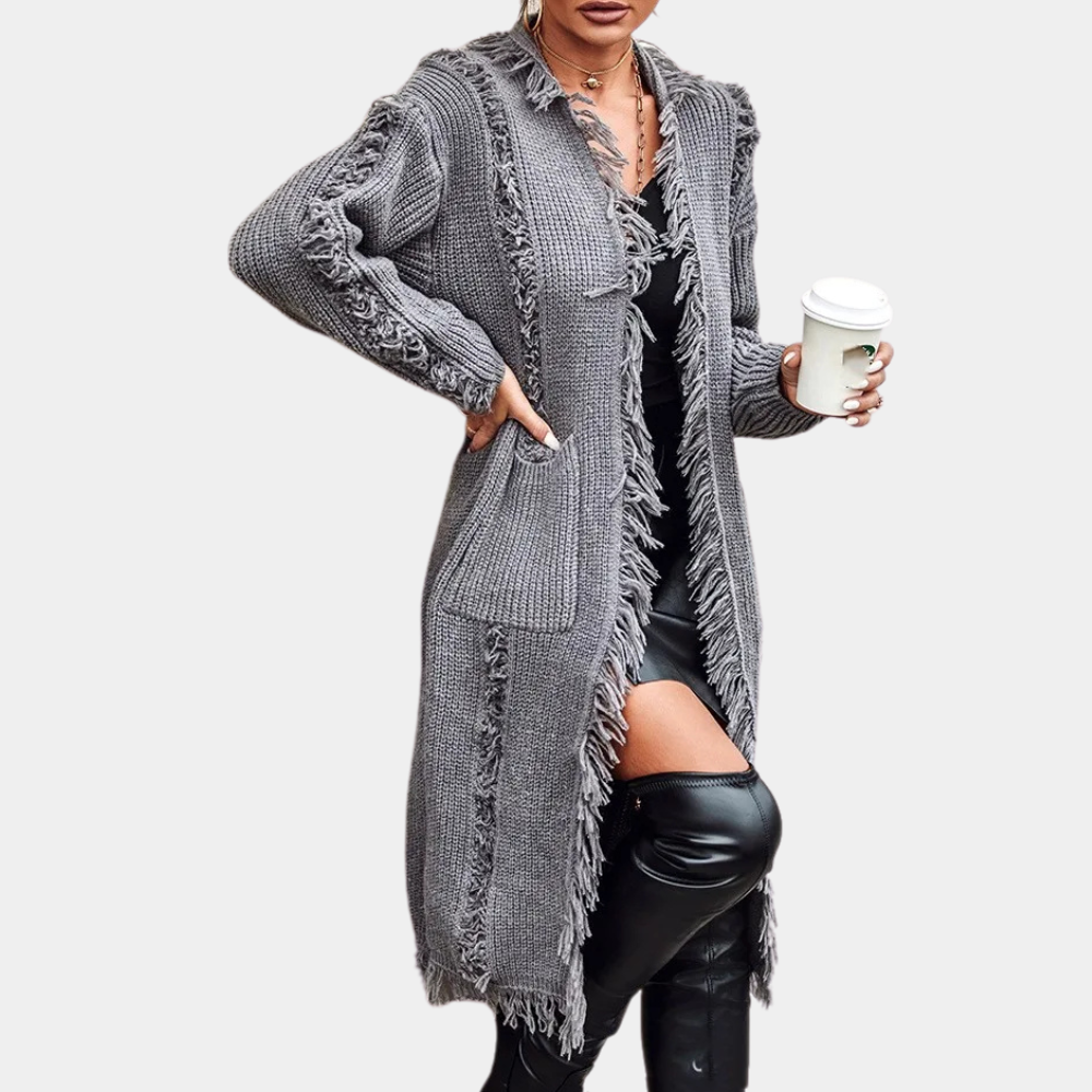 Raquela - Fashionable Long Knitted Cardigan