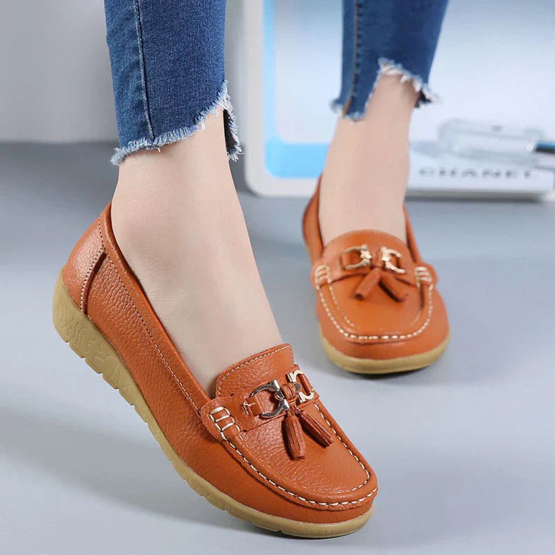 Soline | Breathable Leather Moccasins - ultra comfortable